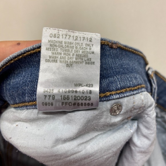 Levi's 512 Perfectly Slimming Bootcut Jeans Womens 16 Short Blue Denim High Rise - Picture 15 of 16